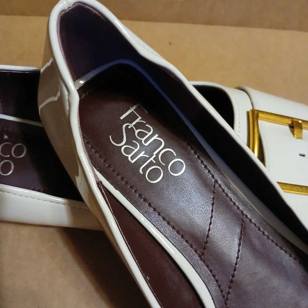 Franco Sarto Women's 8 M Tahlia Ballet Flat Cream Gold Business Casual Work - Picture 6 of 8